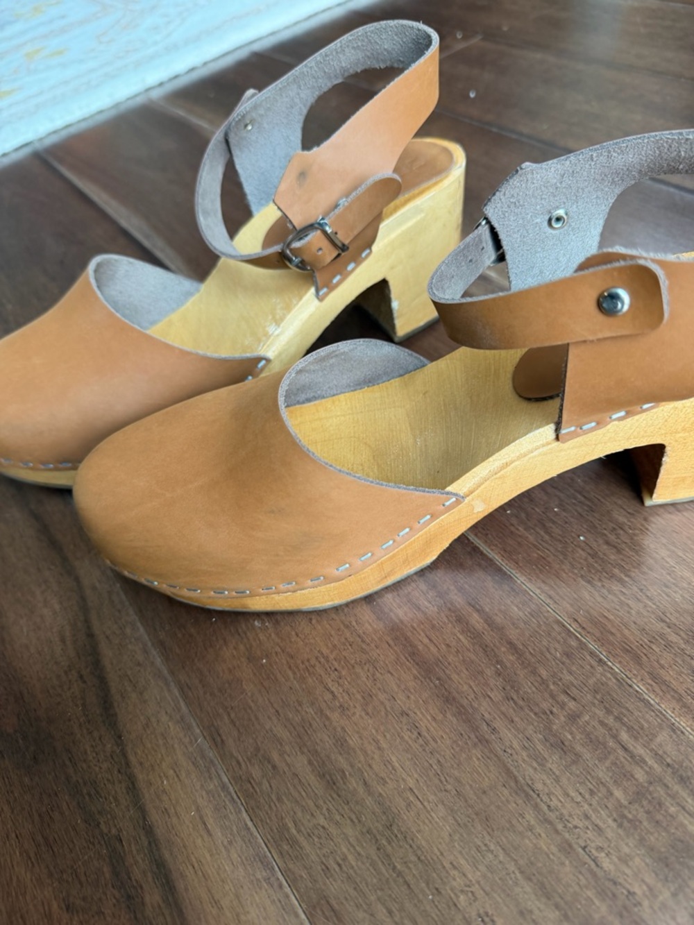 Women’s Swedish Wooden Clog Sandals size 10 - Picture 5 of 6
